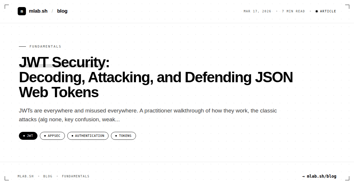 JWT Security: Decoding, Attacking, and Defending JSON Web Tokens