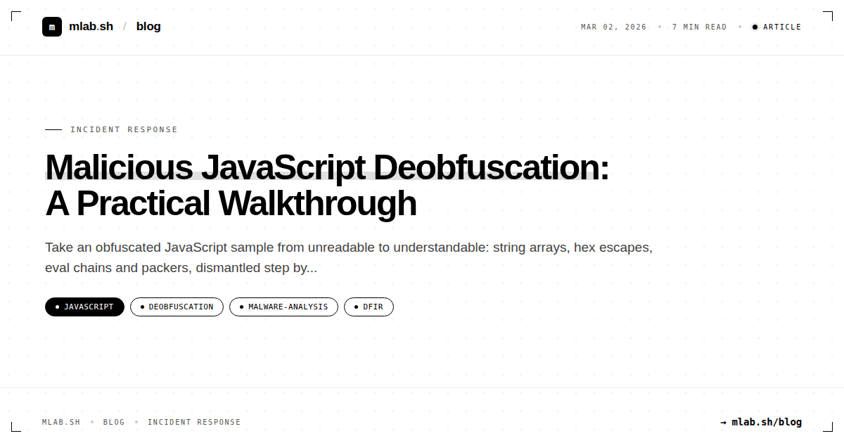 Malicious JavaScript Deobfuscation: A Practical Walkthrough