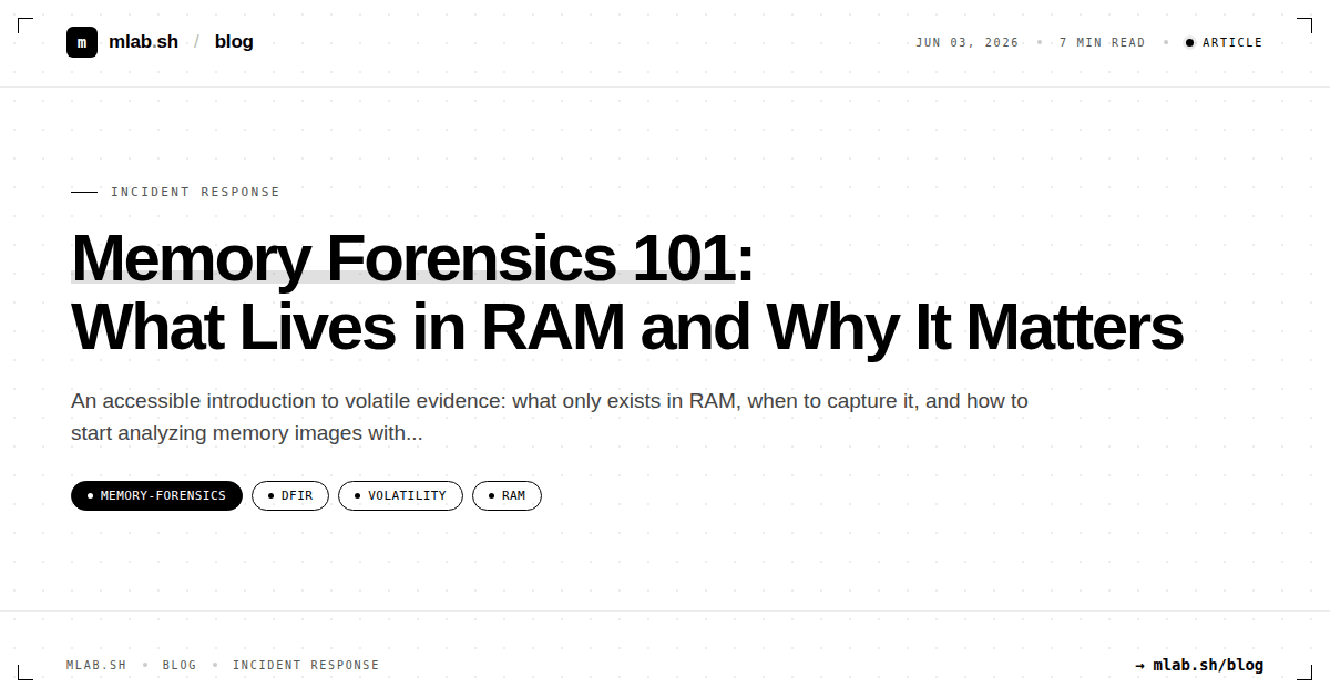 Memory Forensics 101: What Lives in RAM and Why It Matters