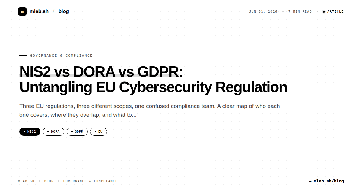 NIS2 vs DORA vs GDPR: Untangling EU Cybersecurity Regulation