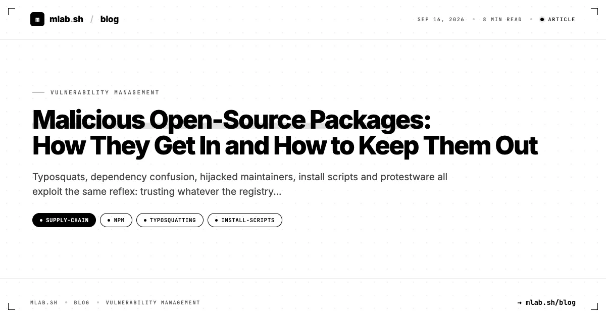 Malicious Open-Source Packages: How They Get In and How to Keep Them Out