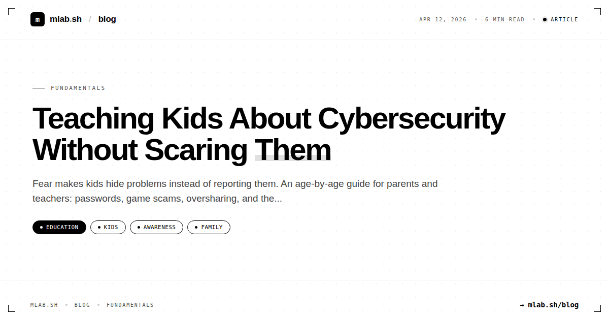 Teaching Kids About Cybersecurity Without Scaring Them