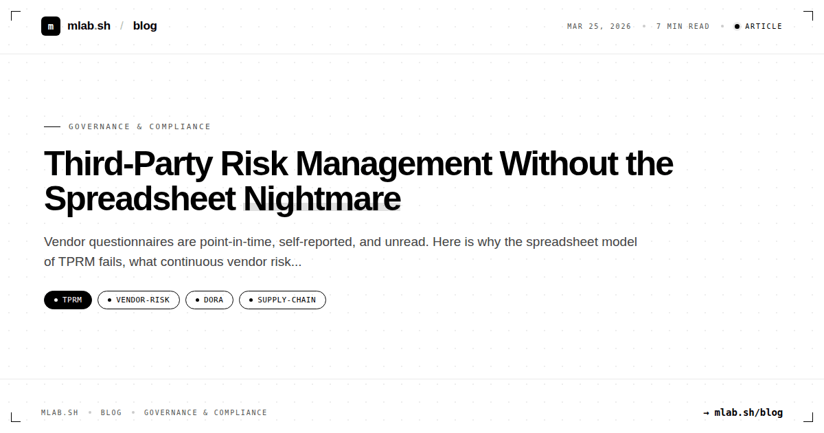 Third-Party Risk Management Without the Spreadsheet Nightmare