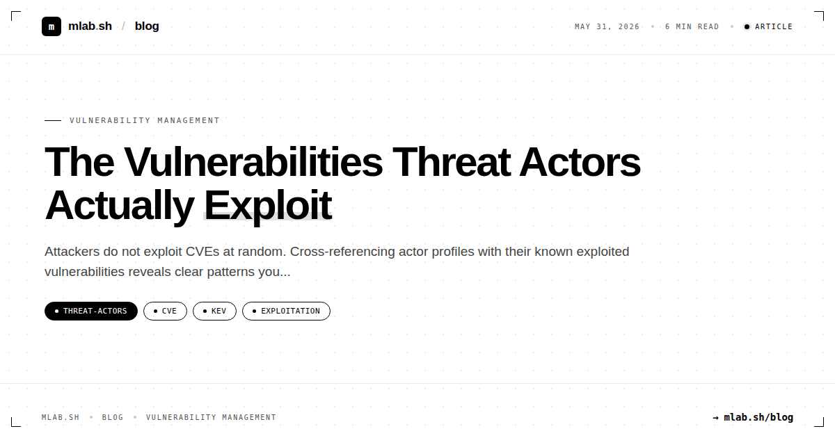 The Vulnerabilities Threat Actors Actually Exploit